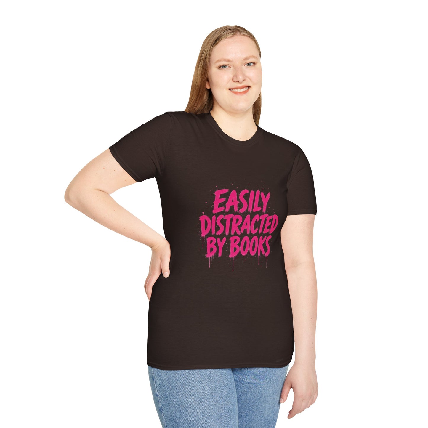 Lightweight Fabric - "Easily Distracted by Books" T‑Shirt