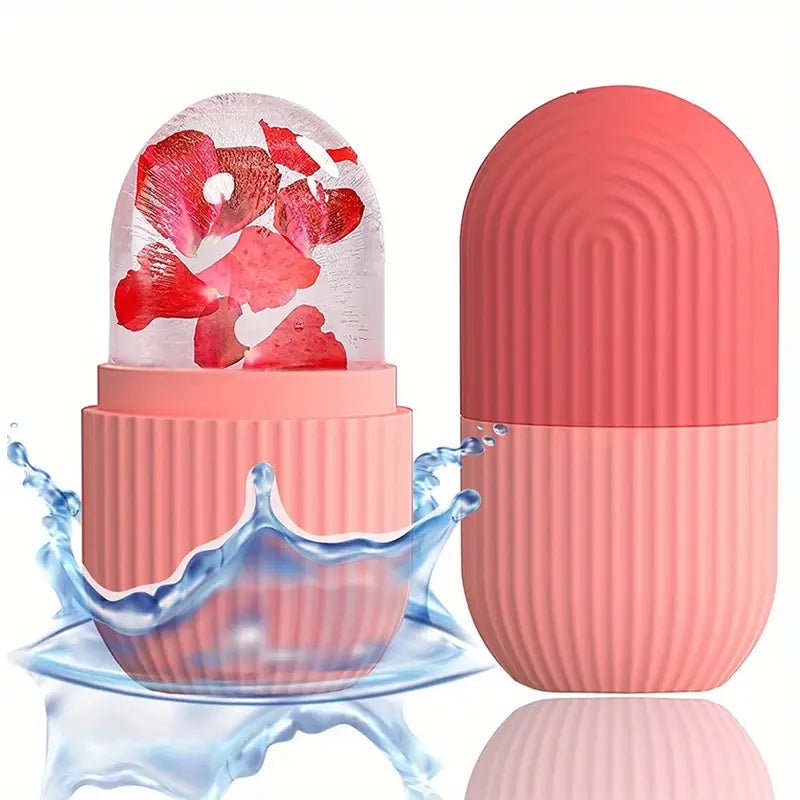 NNETM Rouleau de glace en silicone pour le visage : Sculpte, apaise, redessine, rafraîchit et masse pour la détente
