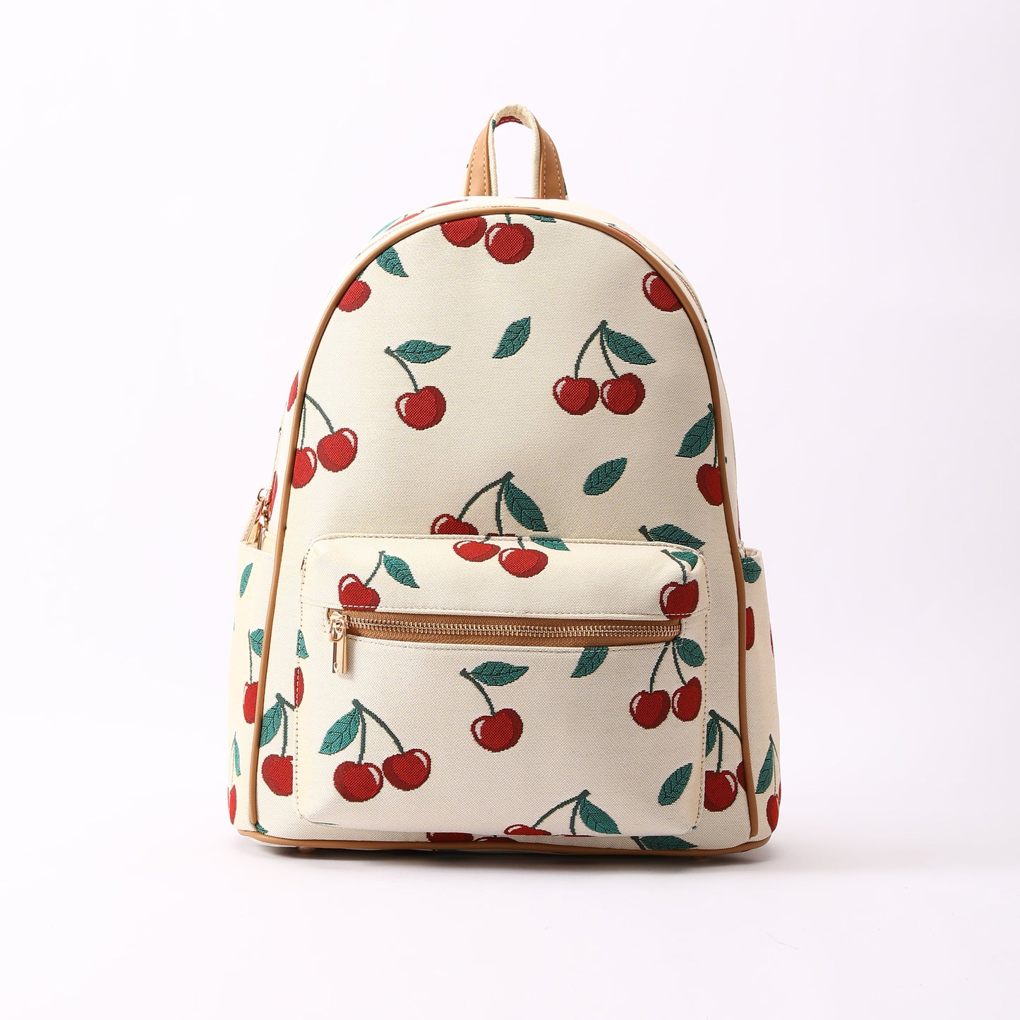 Signare Londres - Grand Sac à Dos Cerises sur Fond Crème