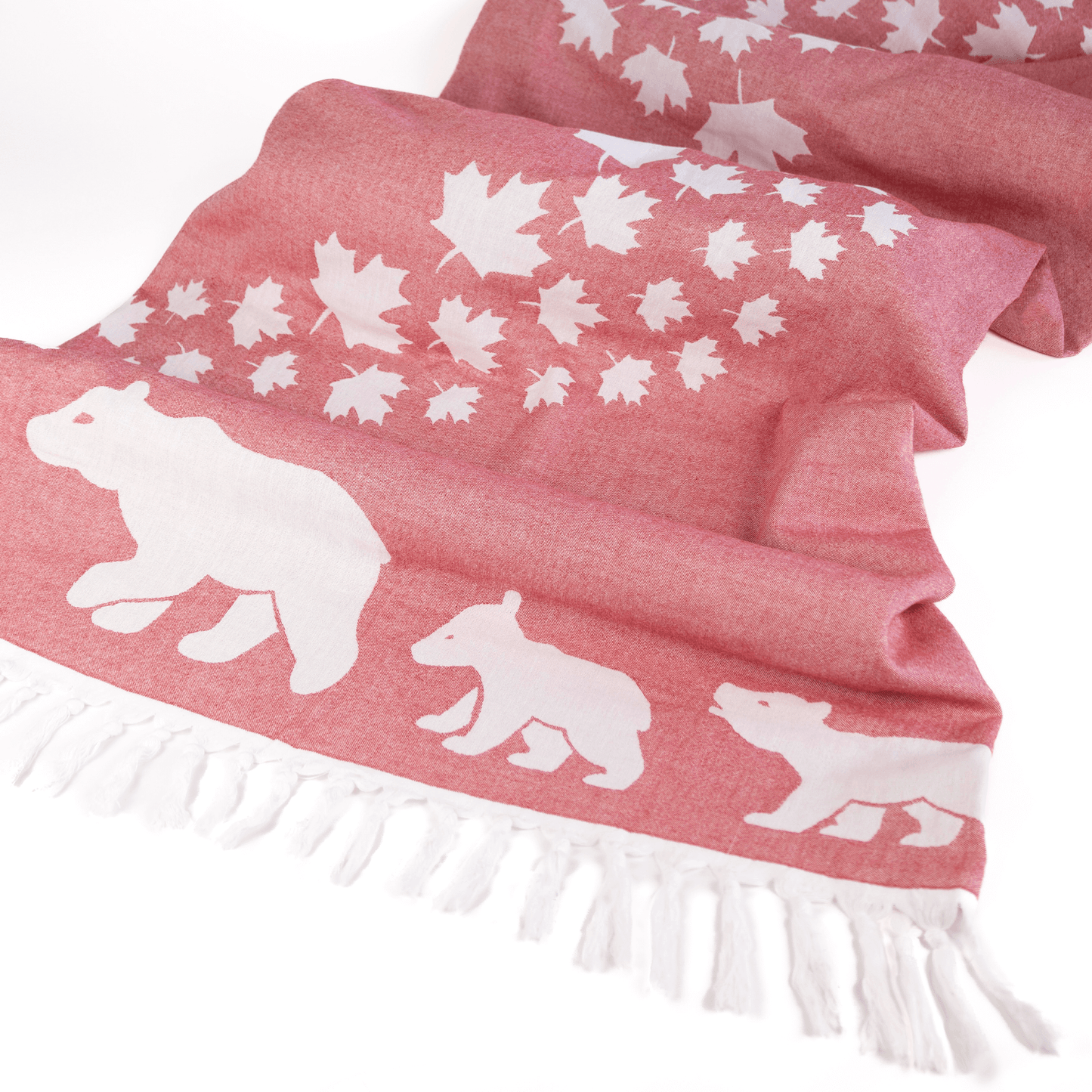Serviette de plage de luxe en coton turc à thème artistique canadien