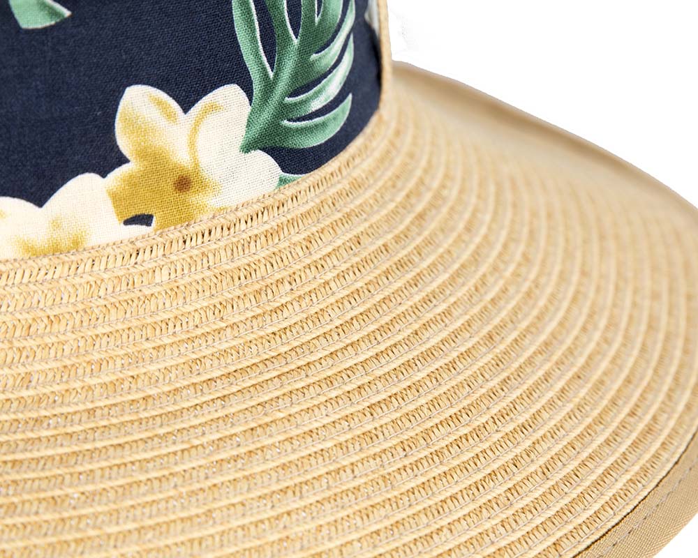 Chapeau de plage de paille à larges bords