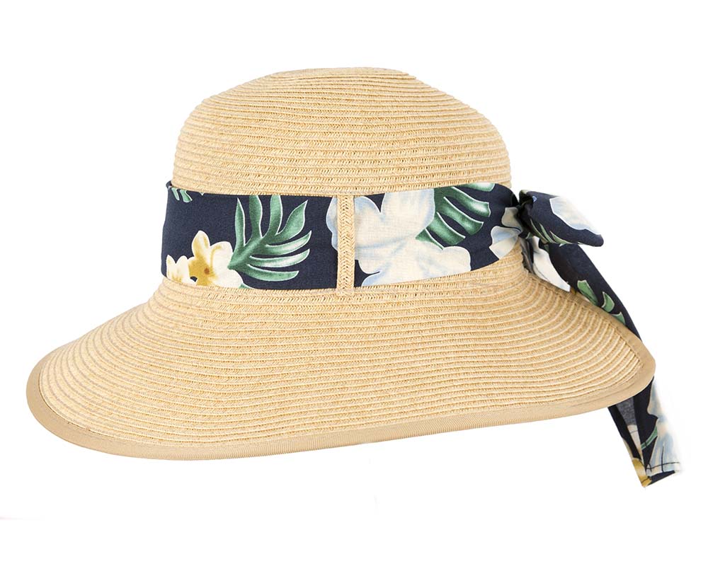 Chapeau de plage de paille à larges bords