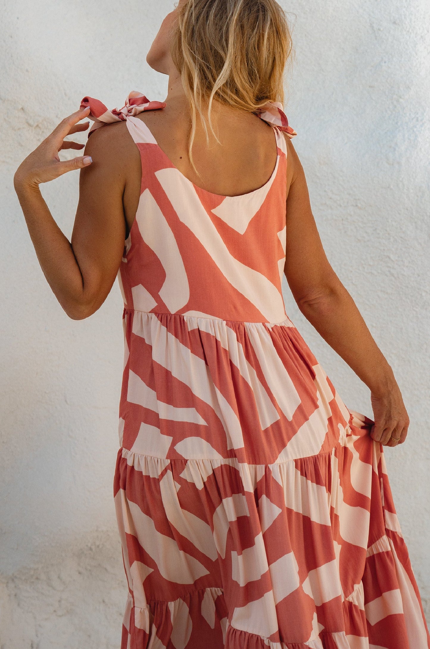 Robe longue d'été Fiesta en trois imprimés amusants