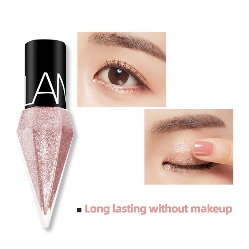 Nouveaux Eye-liners Professionnels Brillants Cosmétiques pour Femmes Pigment Argent Or Rose Liquide Pailleté Eye-liner Maquillage Pas Cher