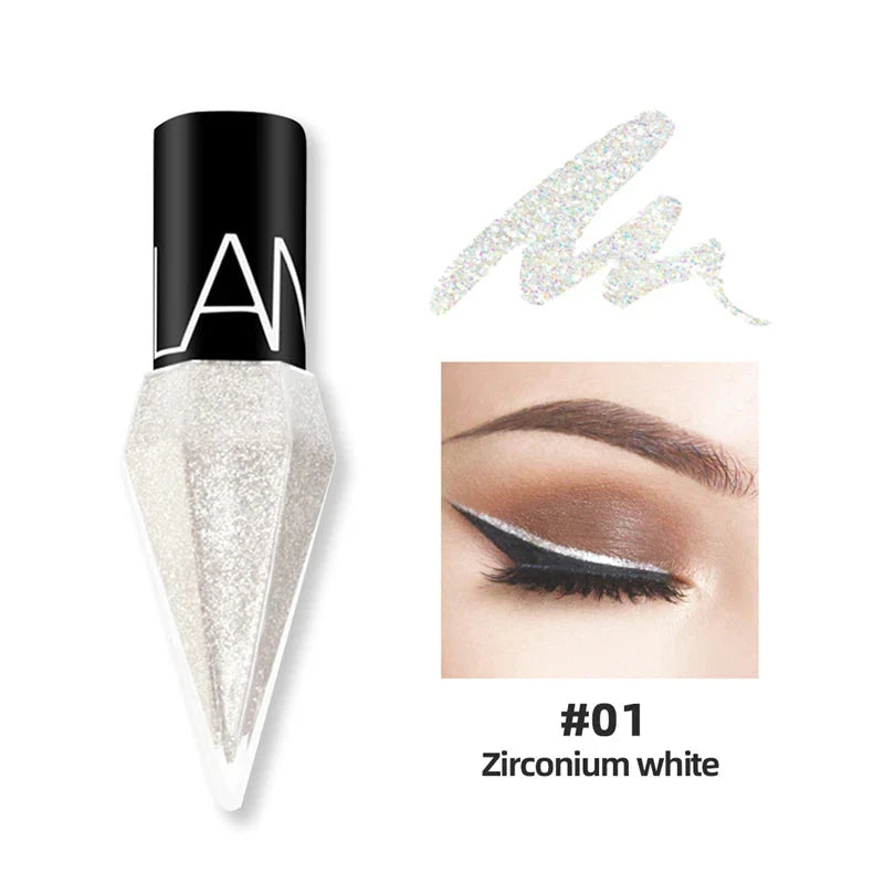 Nouveaux Eye-liners Professionnels Brillants Cosmétiques pour Femmes Pigment Argent Or Rose Liquide Pailleté Eye-liner Maquillage Pas Cher