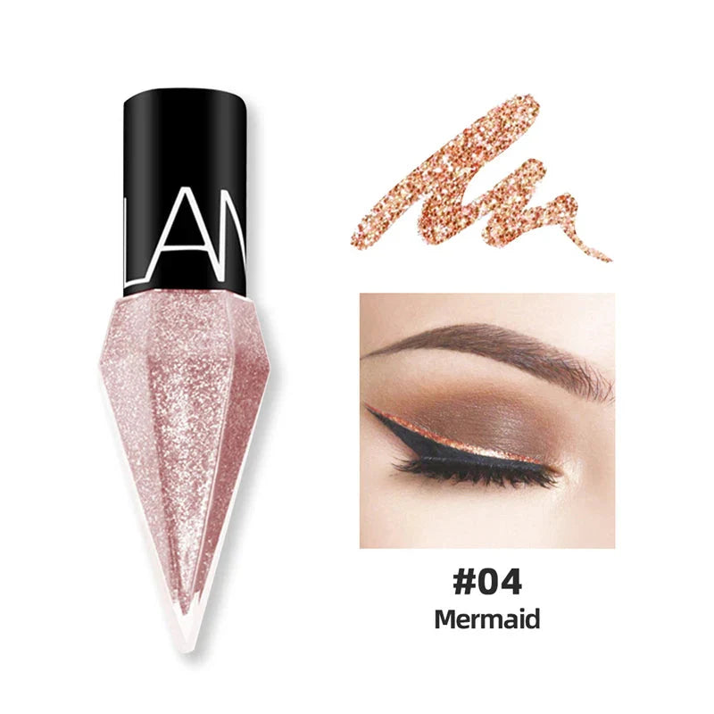 Nouveaux Eye-liners Professionnels Brillants Cosmétiques pour Femmes Pigment Argent Or Rose Liquide Pailleté Eye-liner Maquillage Pas Cher