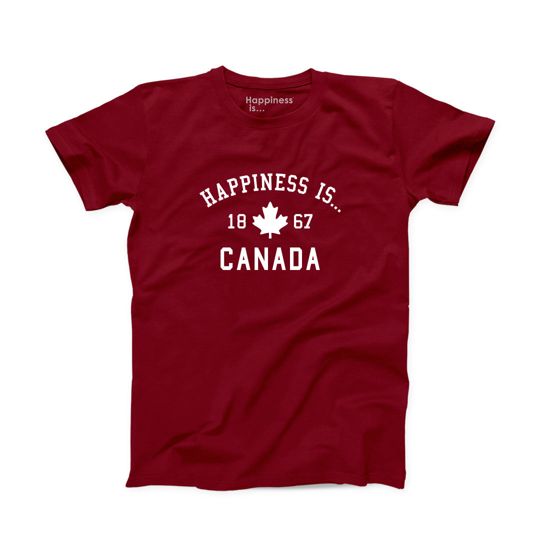T-shirt Canada 1867 pour homme, Rouge