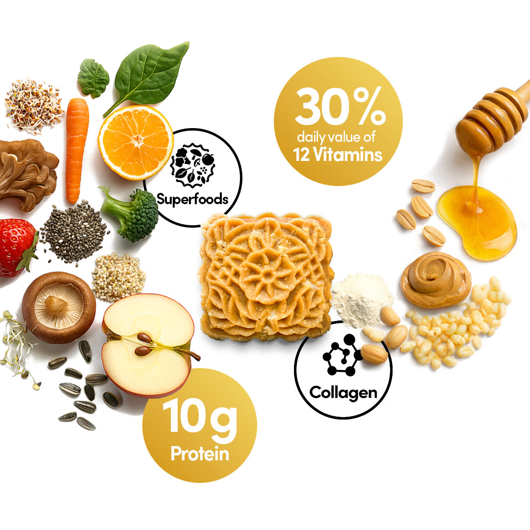 Carrés croustillants au miel et aux cacahuètes par Elite - Paquet de 12