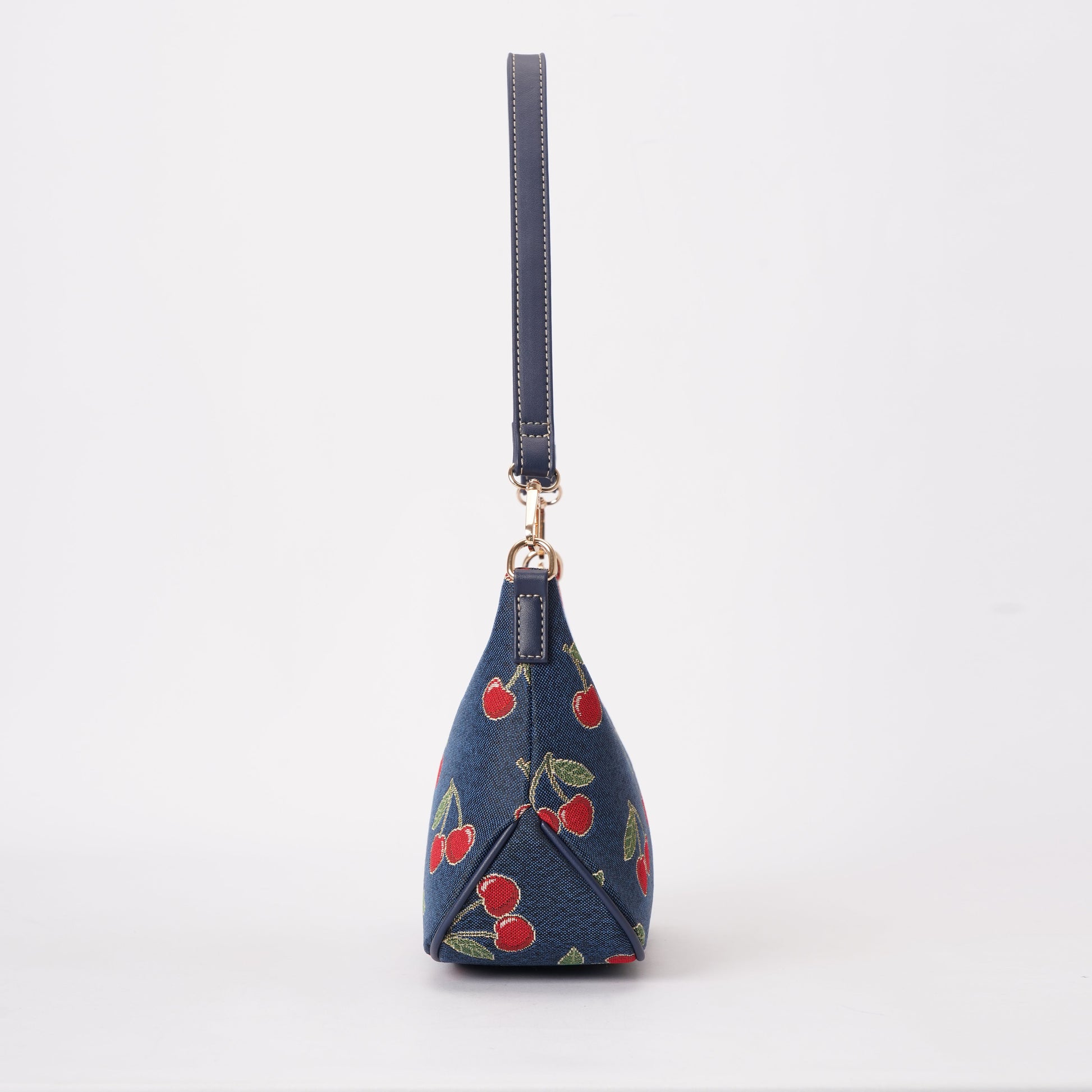 Signare London - Cherry Moon Handbag on Blue Backdrop-2