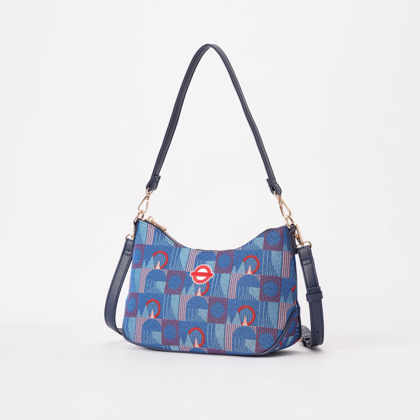 Sac à main Signare London - Moon TFL Piccadilly Moquette Red Roundel