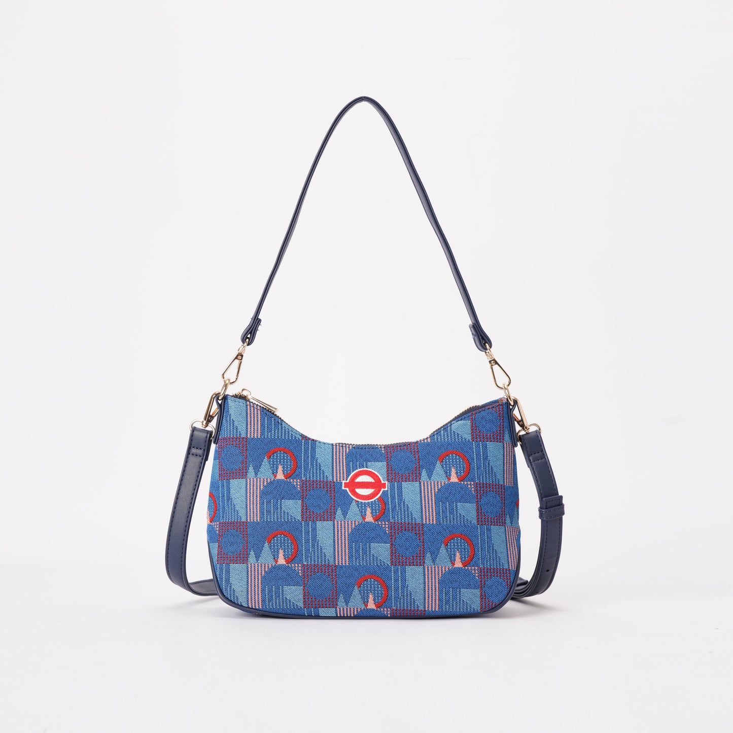 Sac à main Signare London - Moon TFL Piccadilly Moquette Red Roundel