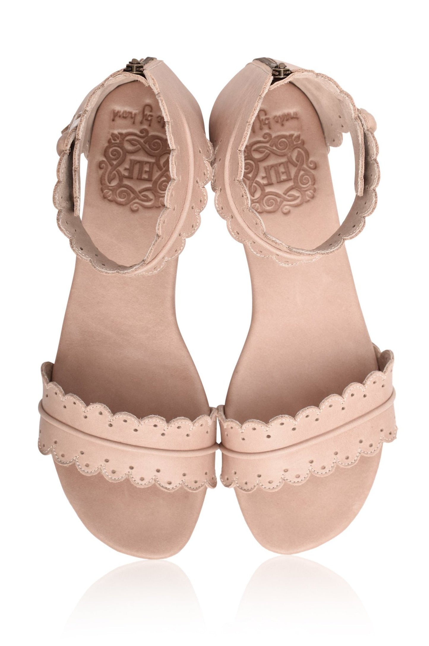 Sandales en cuir festonné Midsummer