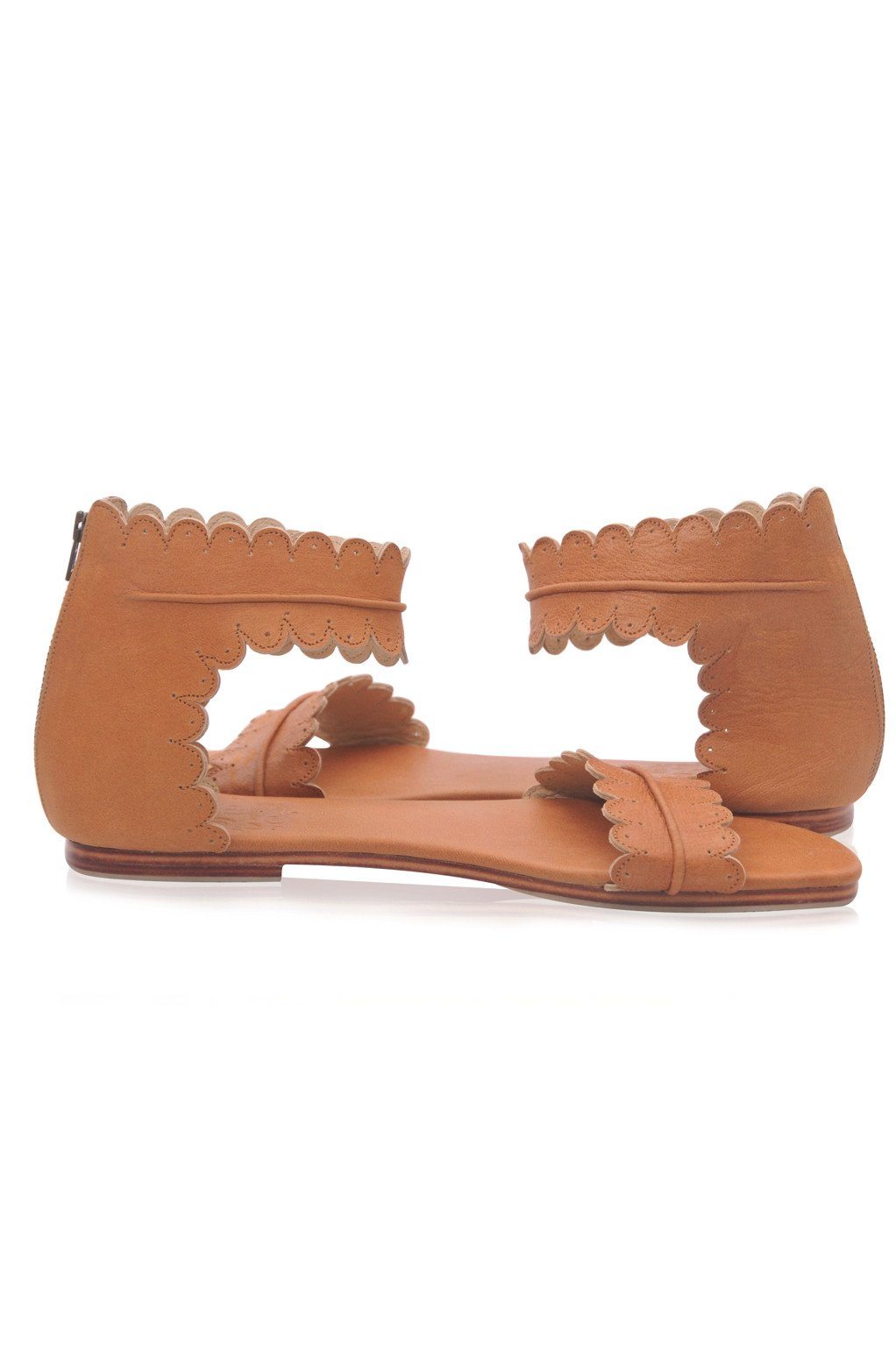 Sandales en cuir festonné Midsummer