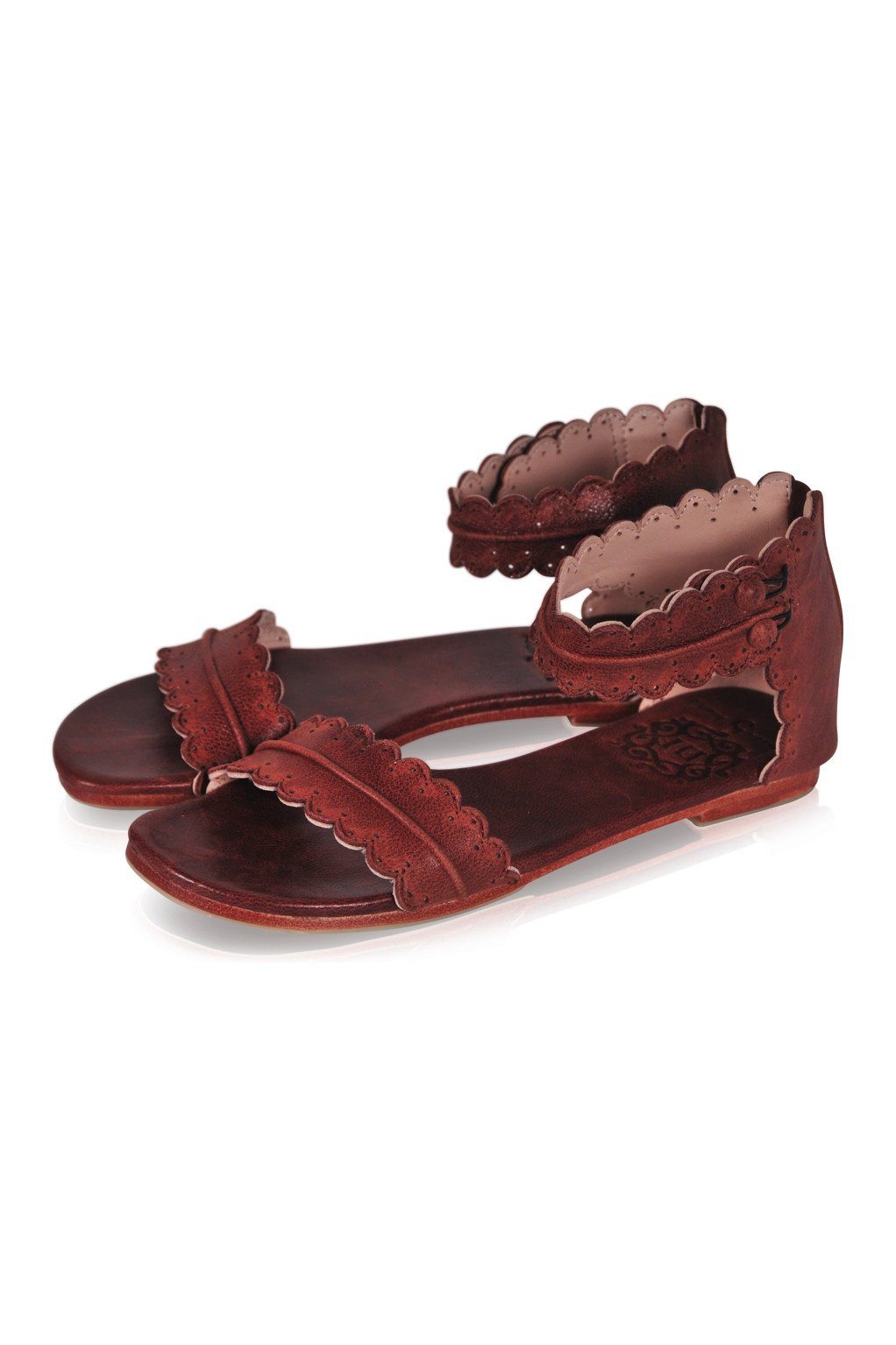 Sandales en cuir festonné Midsummer