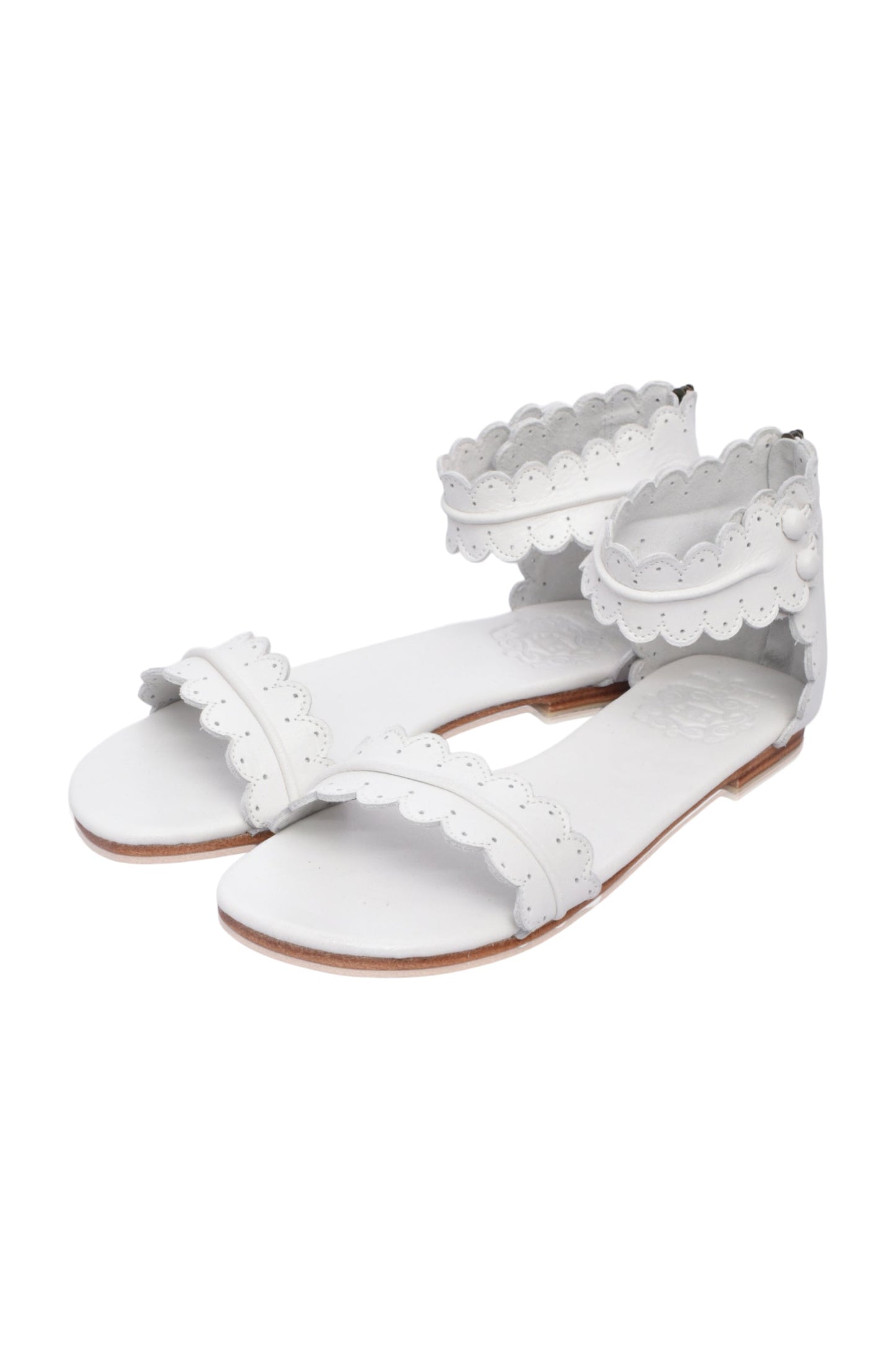 Sandales en cuir festonné Midsummer