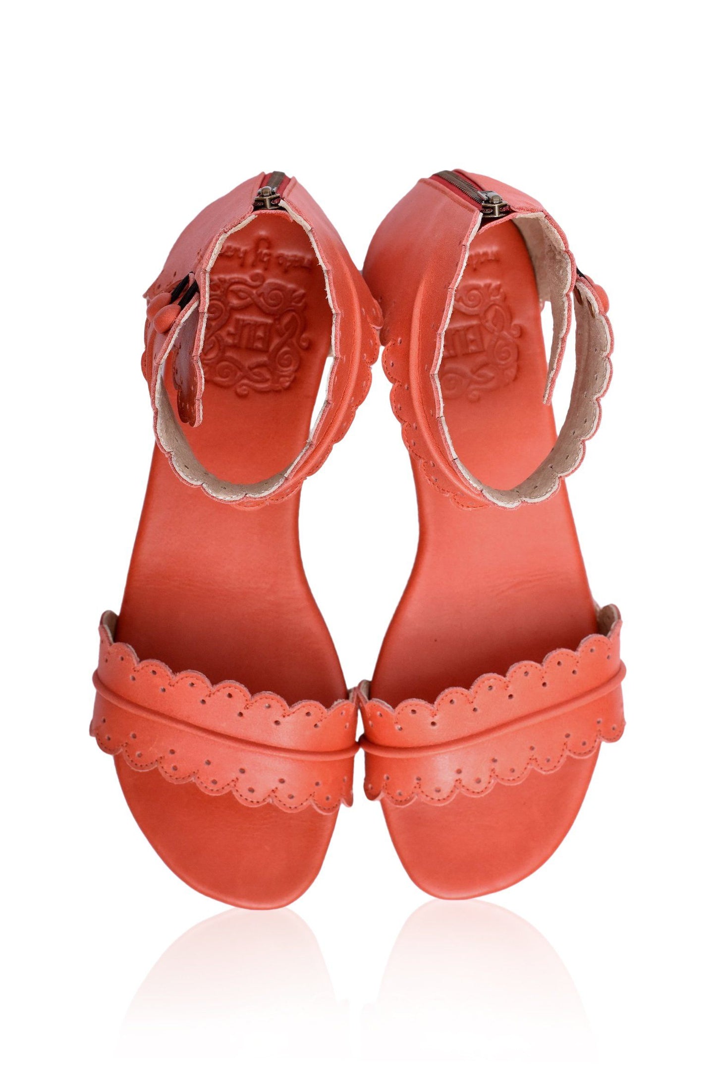 Sandales en cuir festonné Midsummer
