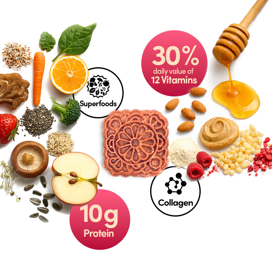 Carrés Framboise Amandine par Elite - Lot de 12