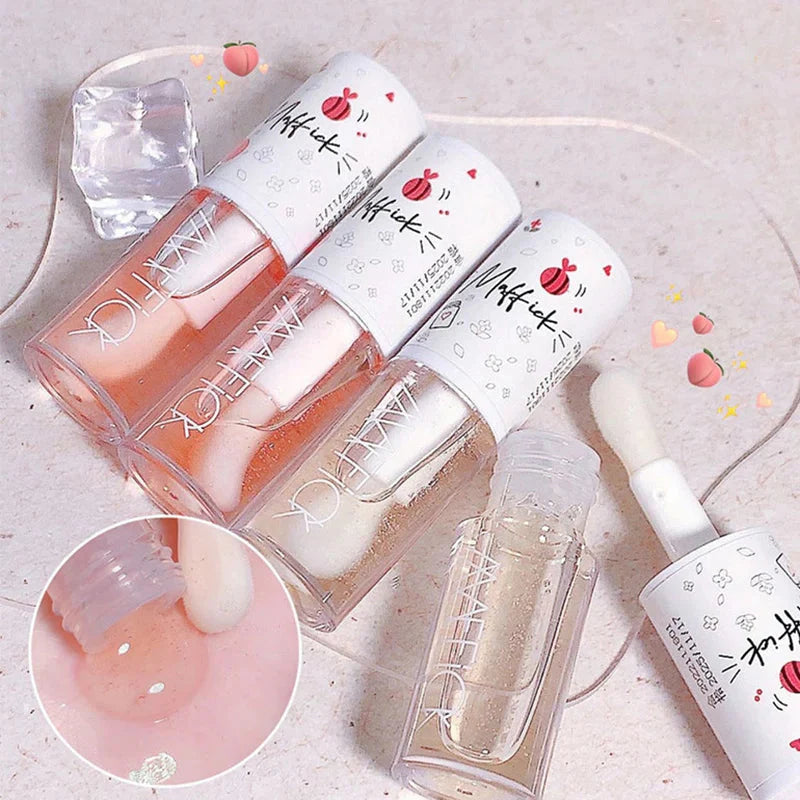 Maquillage Cosmétiques Coréens Rouge à Lèvres Brillant Encre à Lèvres Lèvres Hydratant Rouge à Lèvres Gelée Brillant À Lèvres Baume Hydratant Huile Brillante Grand Pinceau À Lèvres