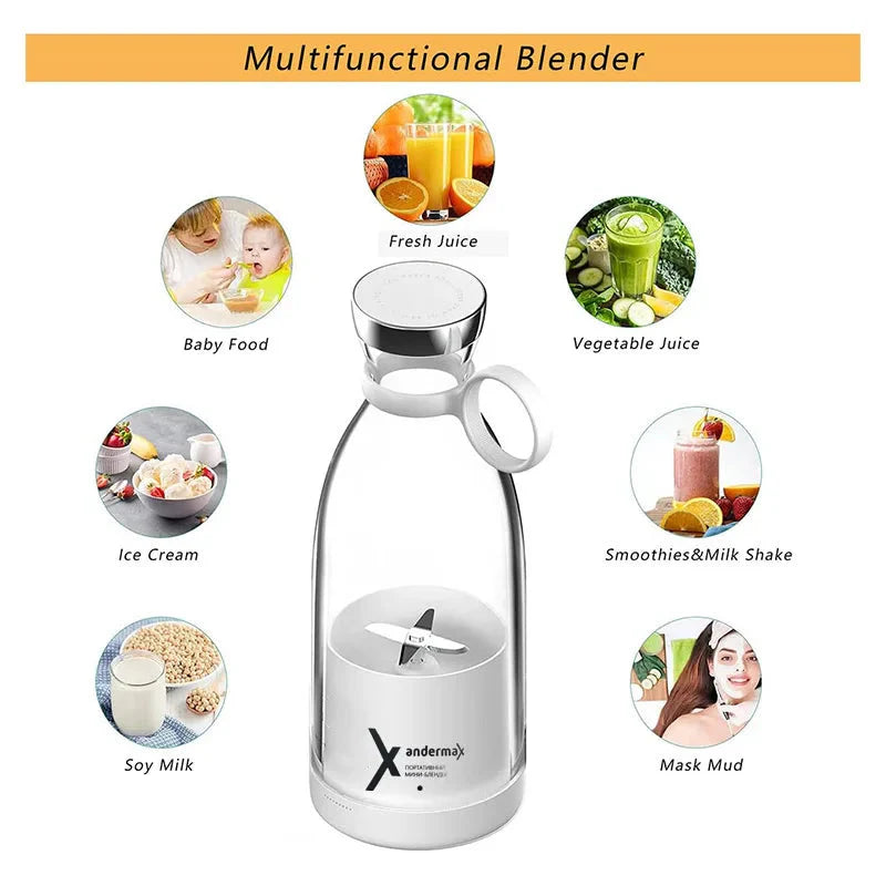 Mini mélangeur portable, presse-agrumes électrique, mixeur de fruits, extracteur de fruits, mixeur à smoothies, machine à jus multifonction, mixeur