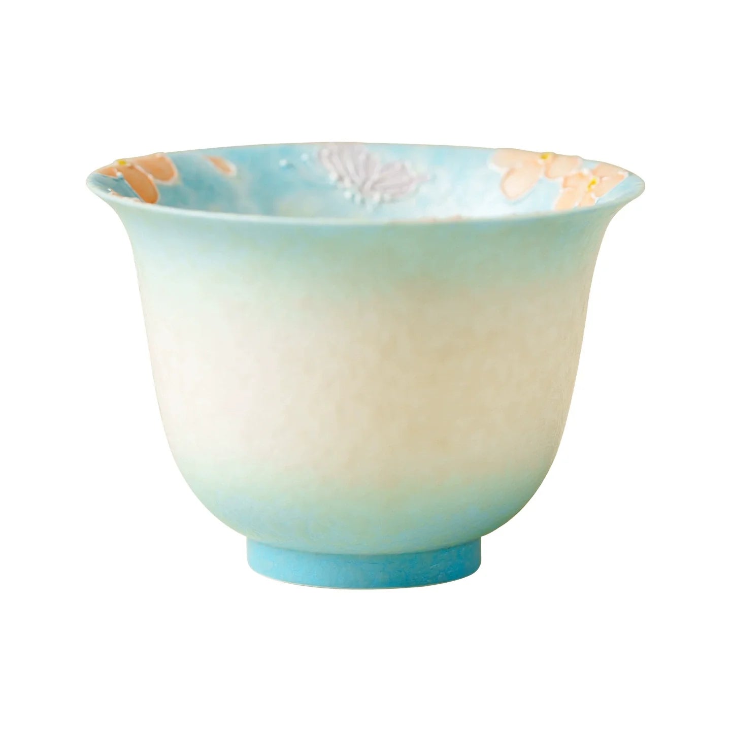 Hand-Painted Flared Rim Tea Cup – 70ml Reverse-Lip Ceramic Tasting Cup with Gift Box-2