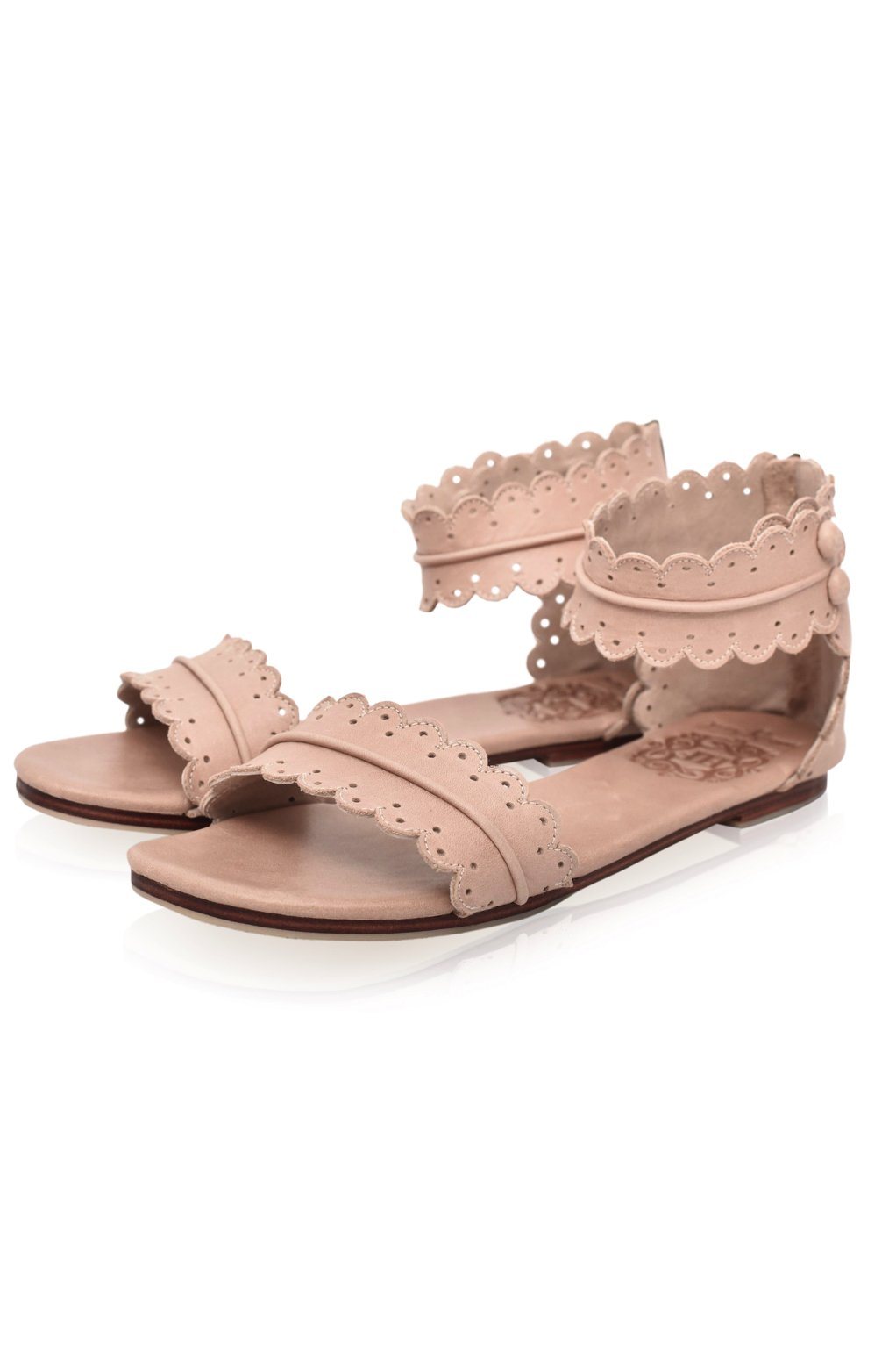 Sandales en cuir festonné Midsummer