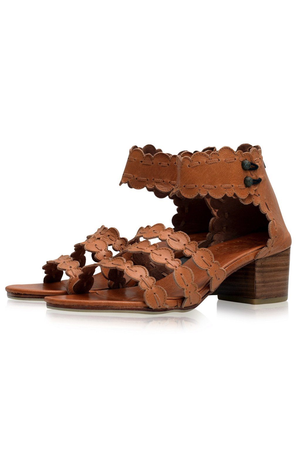 Sandales en cuir "Bord de mer"