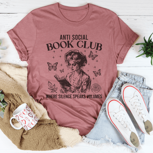 Anti Social Book Club Where Silence Speaks Volumes Tee-0