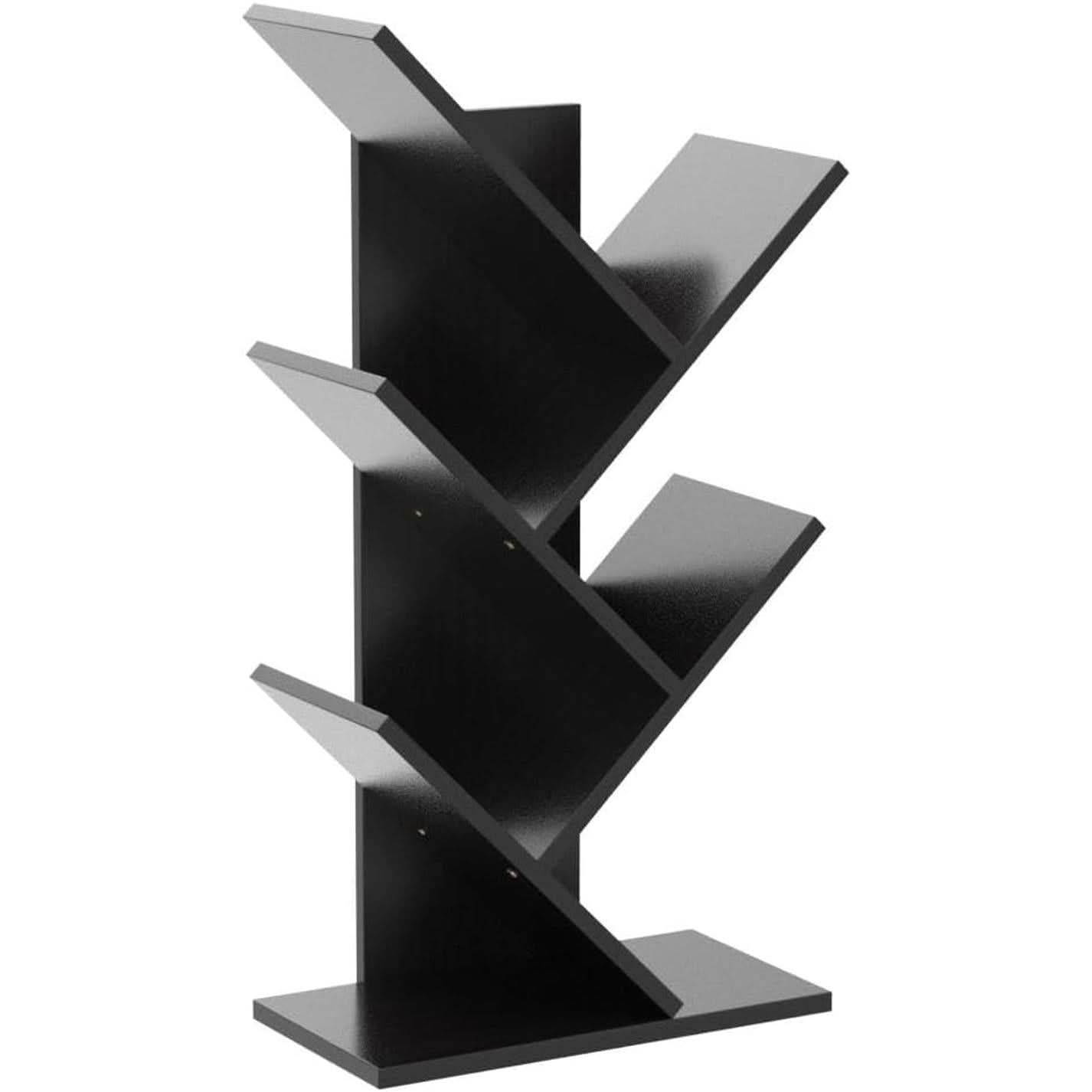 Wooden 5 Tier Book Tree Bookshelf For Displaying Books And Magazines-3