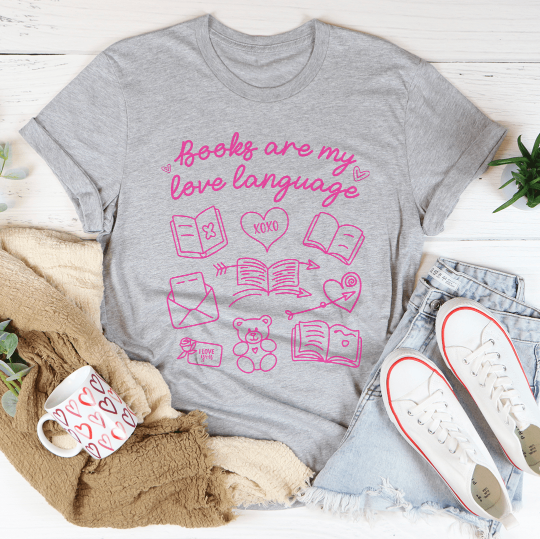 T-shirt Les livres sont mon langage de l'amour