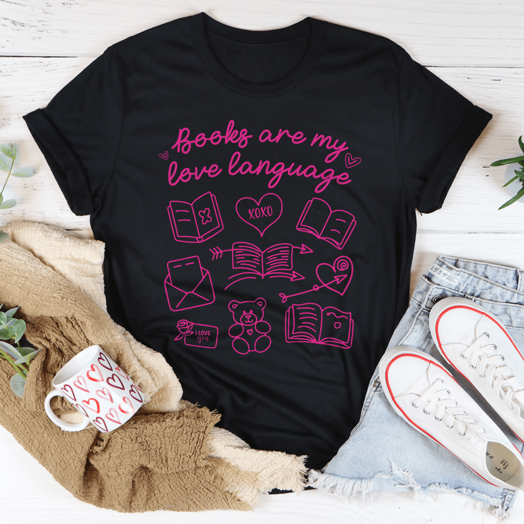 T-shirt Les livres sont mon langage de l'amour