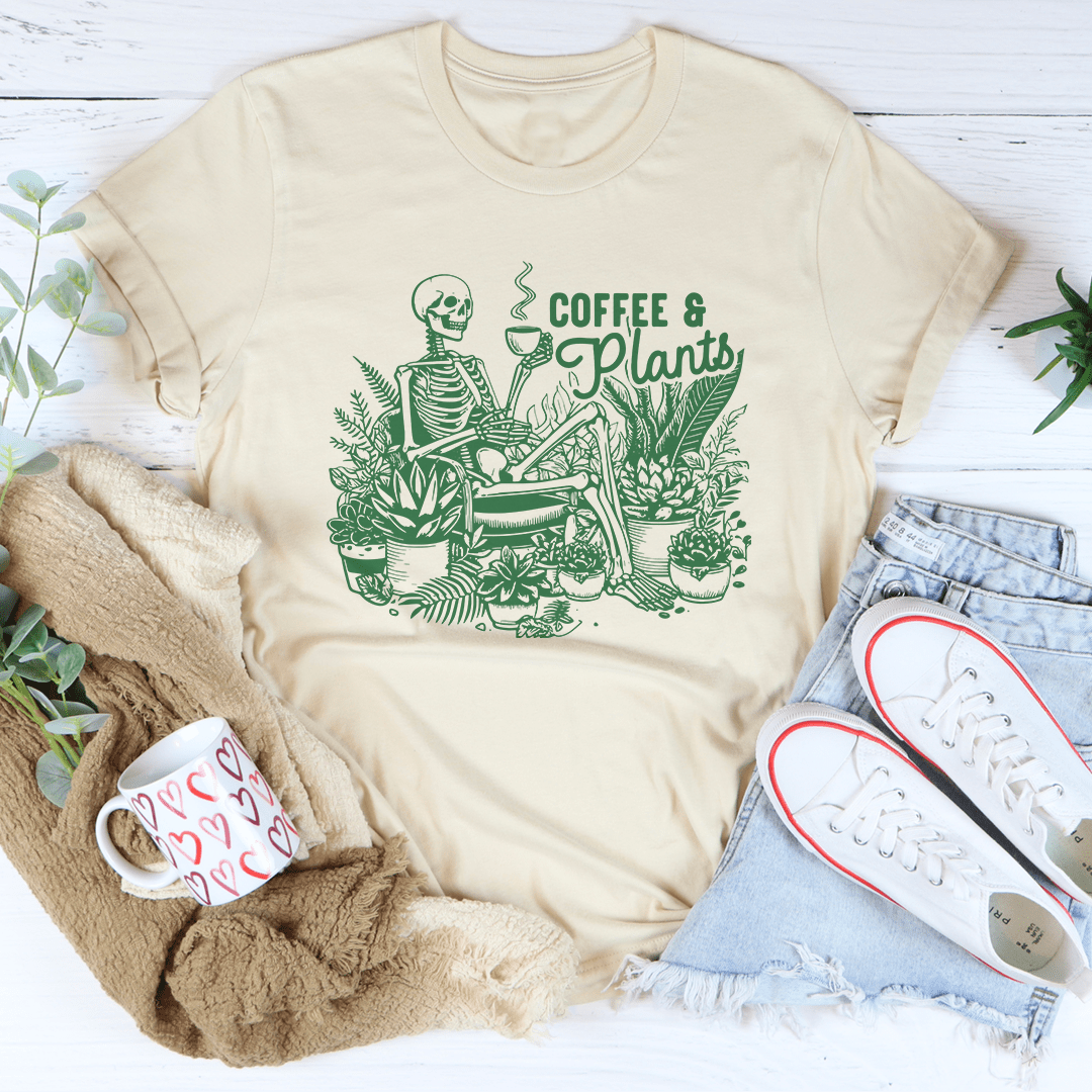 T-shirt Café et Plantes