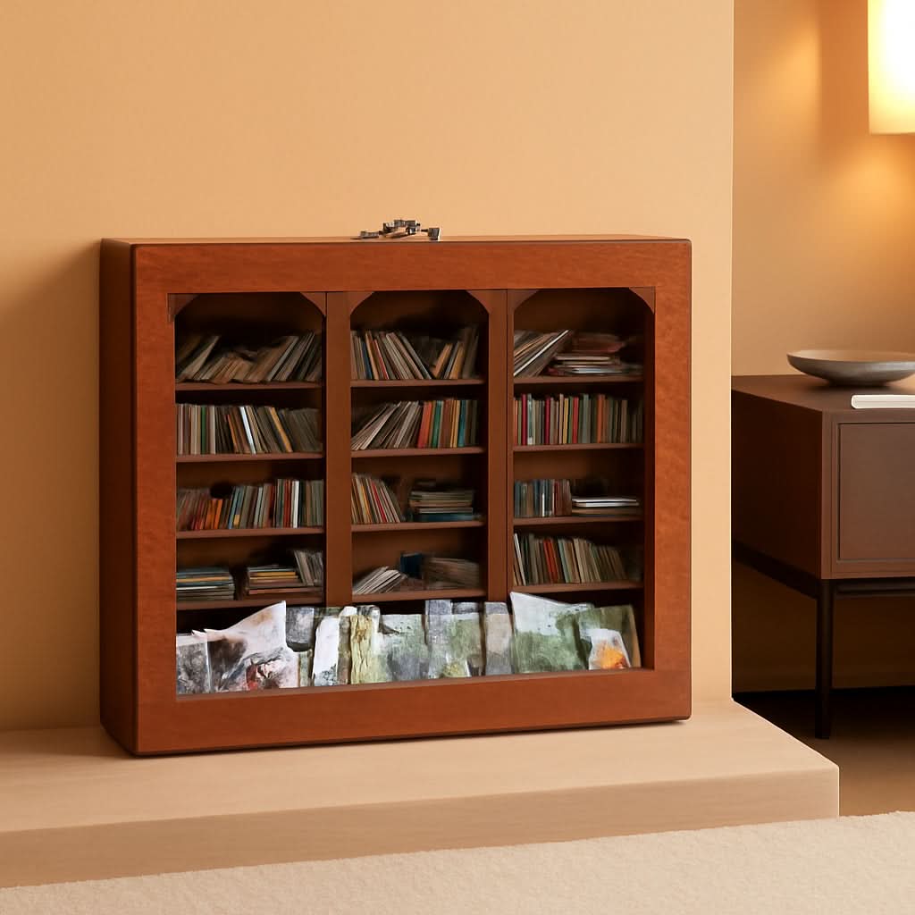 Présentoir de bibliothèque miniature d'anxiété : livres