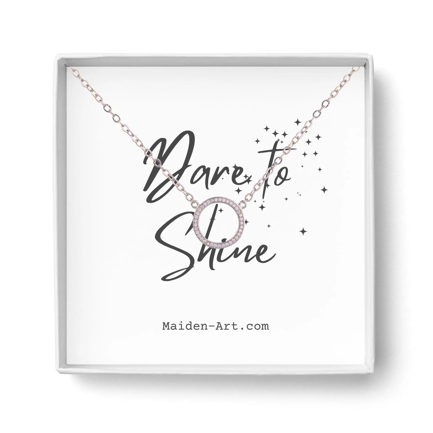 Collier Pendentif Rond Pavé