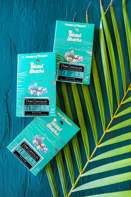 72% Hawaiian Dark Chocolate with Alaea (Sea Salt) 3-Pack!-0