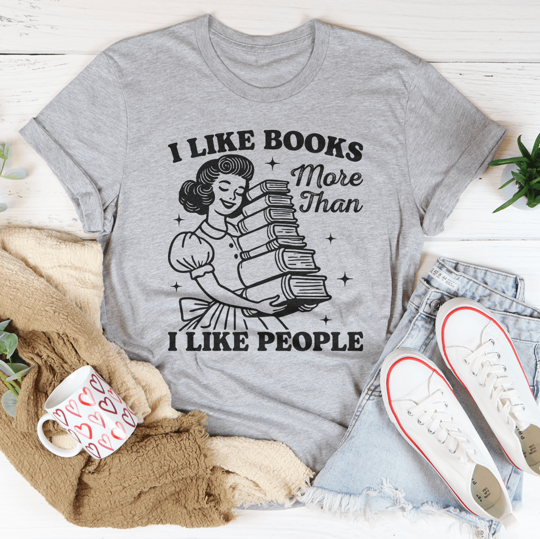 T-shirt J'aime plus les livres que les gens