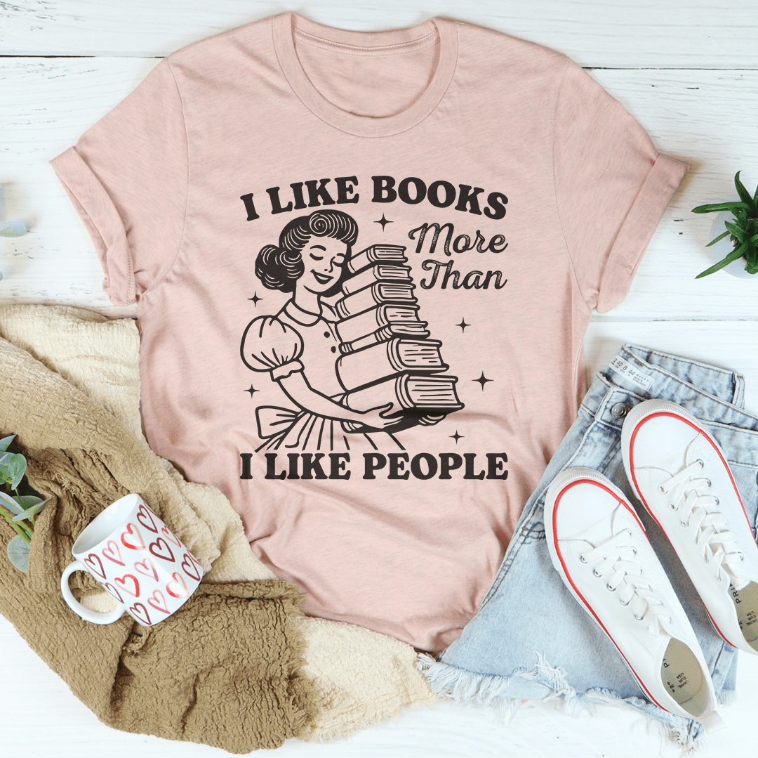T-shirt J'aime plus les livres que les gens