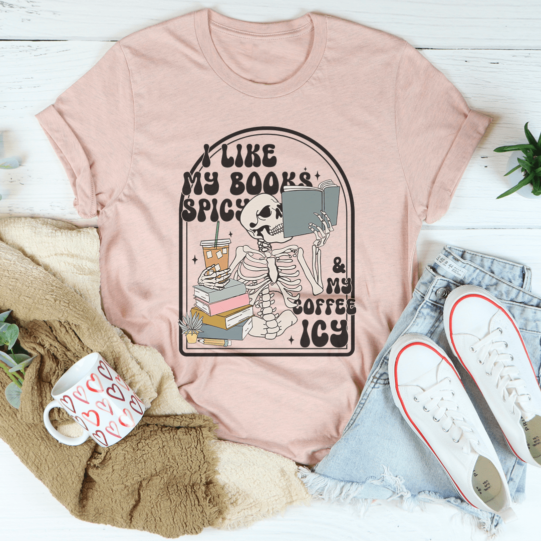 T-shirt « J'aime mes livres épicés »