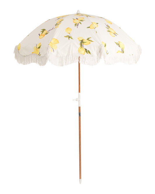6.5' x 5' Lemons Lightweight Tilting Beach Umbrella