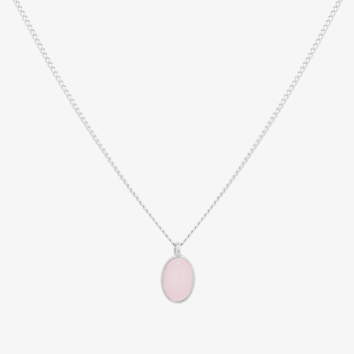 Collier pendentif ovale pierre précieuse